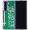 Saudi Arabia Flag Distressed Galaxy Z Fold6 Clear Case